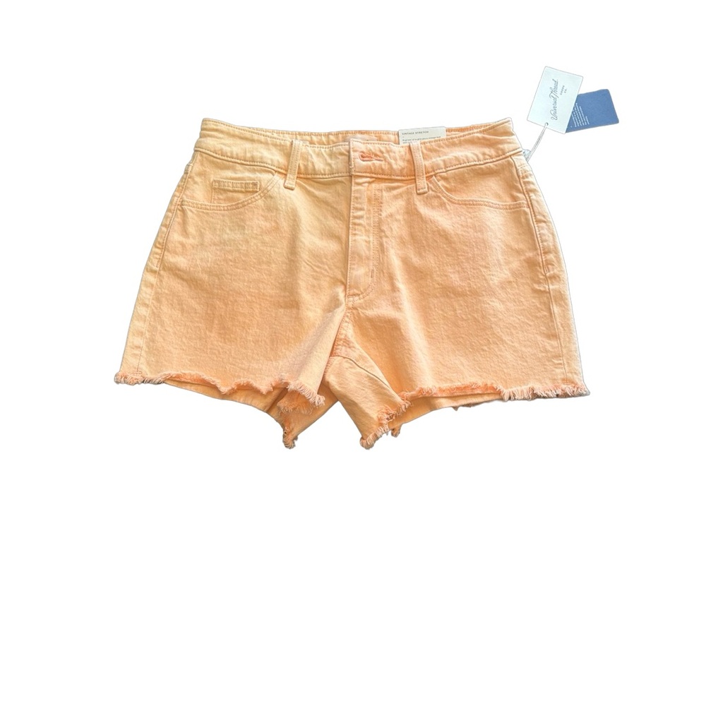 Universal Thread Orange Jean Shorts High-Waisted Distressed - NWT